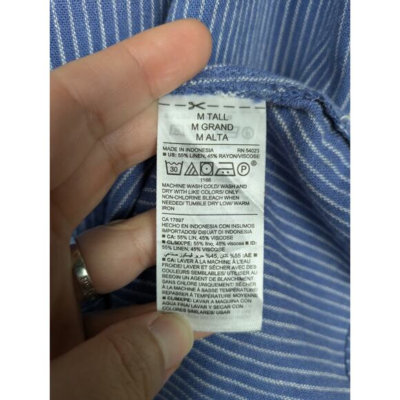 OLD NAVY Blue Stripe Off the Shoulder Ruffle Top Shift Dress Women's Medium - Picture 5 of 5